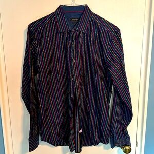 Bugatchi Shaped Fit Button Down Shirt Large